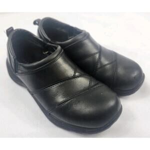 LL Bean Women’s Size 8 M Black Leather Slip-On Flats Casual Shoes